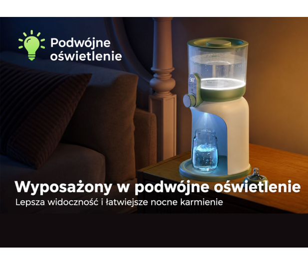 MOMCOZY Podgrzewacz do wody FD03, podwójne podświetlenie, nocne karm - 1595029 - zdjęcie 3